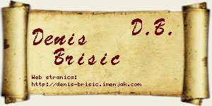 Denis Brisić vizit kartica